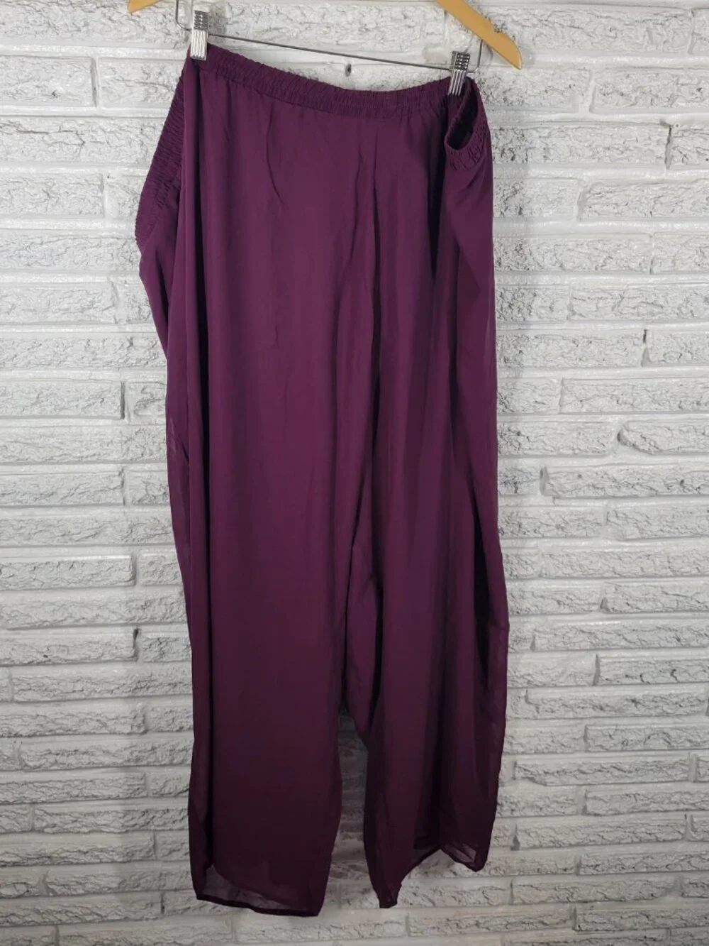 Roamans Plus 42W Pantsuit 3-Pc Purple Paisley Party Formal Travel Set SWE128E